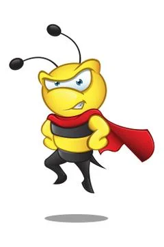 Superhero Bee Stock Illustration