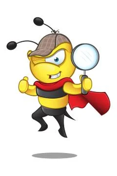 Superhero Bee Stock Illustration