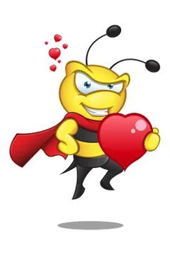 Superhero Bee Illustrazione stock