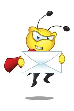 Superhero Bee Stock Illustration