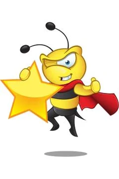 Superhero Bee Stock Illustration