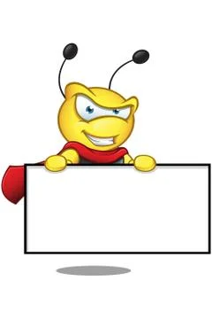 Superhero Bee Stock Illustration