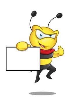 Superhero Bee Stock Illustration