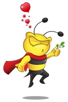 Superhero Bee Stock Illustration