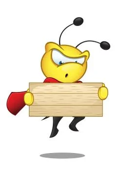 Superhero Bee Illustrazione stock