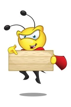 Superhero Bee Stock Illustration