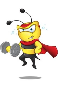 Superhero Bee Stock Illustration