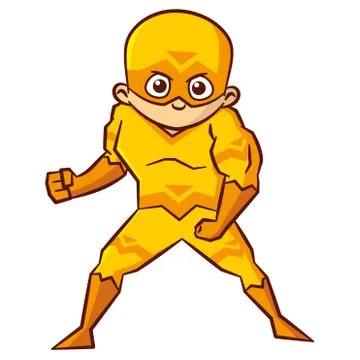 Superhero boy Cartoon character Stock Illustration