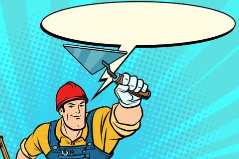 Superhero Builder professional comic bubble Stock Illustration