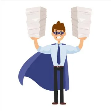 Superhero business man vector Stock Illustration