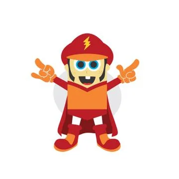 Superhero cartoon character Illustrazione stock
