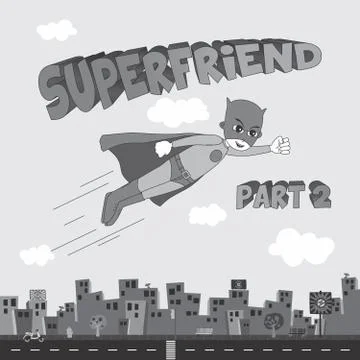 Superhero cartoon Stock Illustration