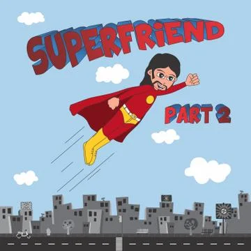 Superhero cartoon Illustrazione stock