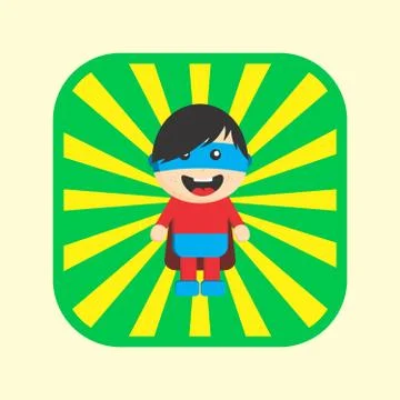 Superhero cartoon Ilustração Stock