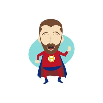 Superhero cartoon Ilustração Stock