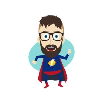 Superhero cartoon Ilustração Stock