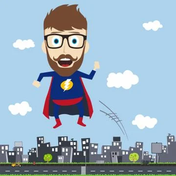 Superhero cartoon Stock-Illustration