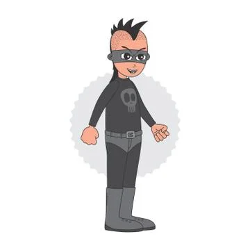 Superhero cartoon theme Illustrazione stock