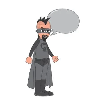 Superhero cartoon theme Stock Illustration