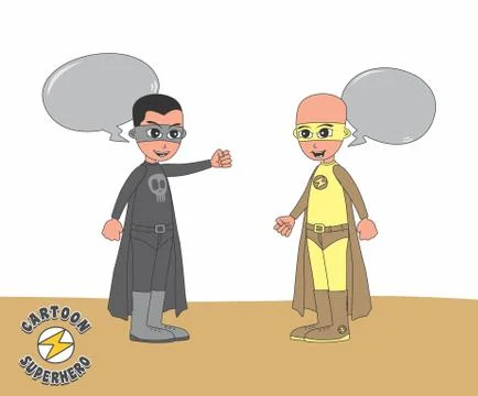 Superhero cartoon theme Stock Illustration