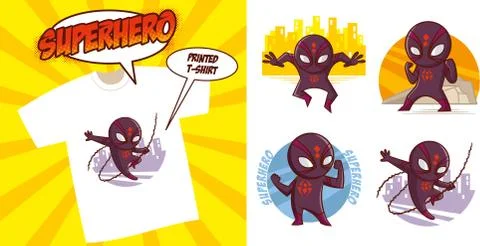 Superhero character Superheroes Set Vector illustration design Stock Illustration