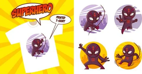 Superhero character Superheroes Set Vector illustration design Stock Illustration