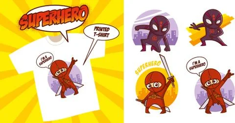 Superhero character Superheroes Set Vector illustration design Stock Illustration