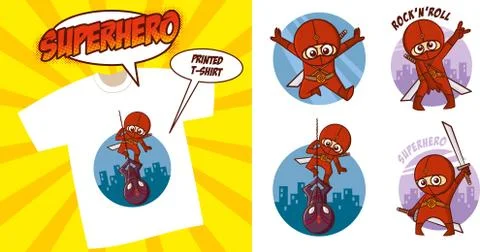 Superhero character Superheroes Set Vector illustration design Stock Illustration