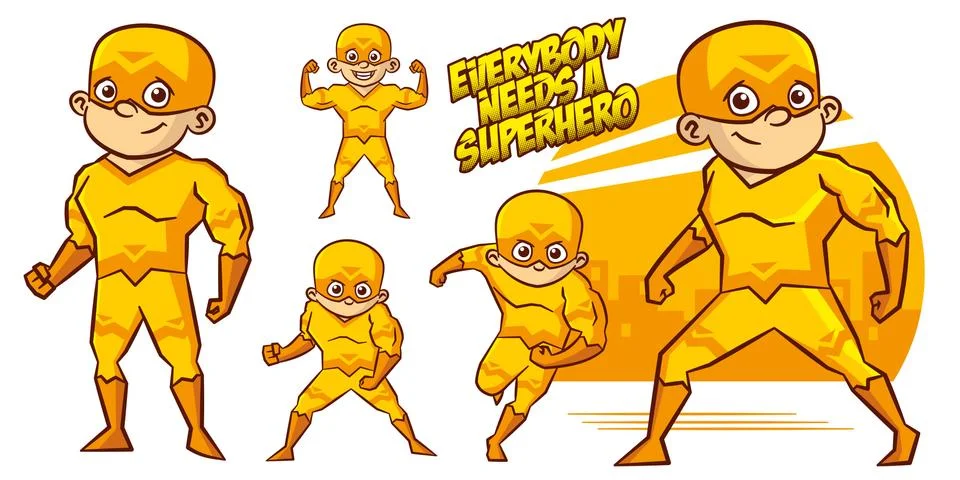 Superhero character Superheroes Set Vector illustration design Stock Illustration