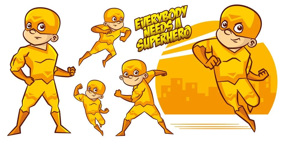 Superhero character Superheroes Set Vector illustration design Illustrazione stock