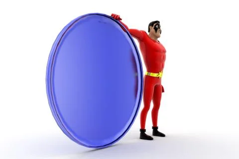 Superhero - circular presentable / logo reveal concept Stock Illustration