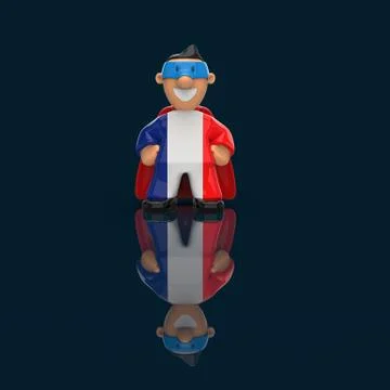Superhero concept - 3D Illustration Illustration