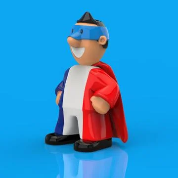 Superhero concept - 3D Illustration Illustration