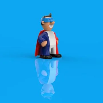 Superhero concept - 3D Illustration Stockillustratie