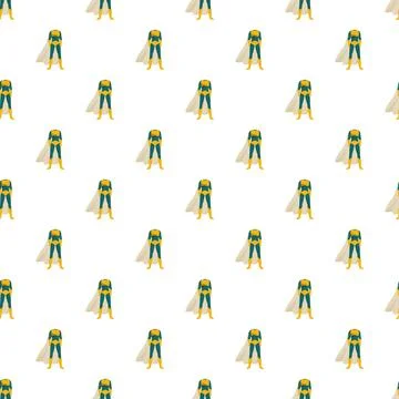 Superhero costume pattern showing character outfit background Stock Illustration