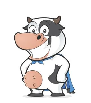 Superhero cow Stock Illustration
