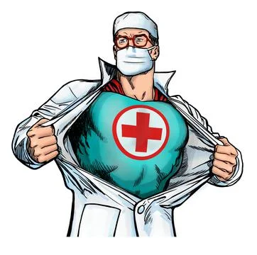 Superhero doctor Stock Illustration