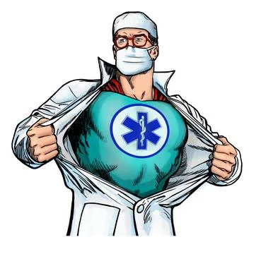 Superhero doctor Stock Illustration