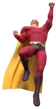 Superhero Flying Away Stockillustratie