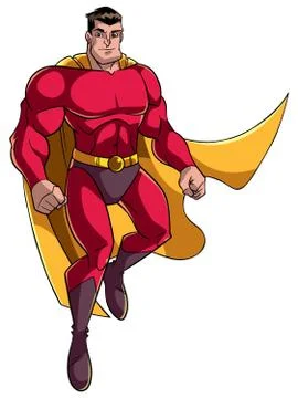 Superhero Flying Illustration イラスト素材