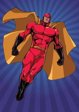 Superhero Flying Ray Light Vertical 库存插图