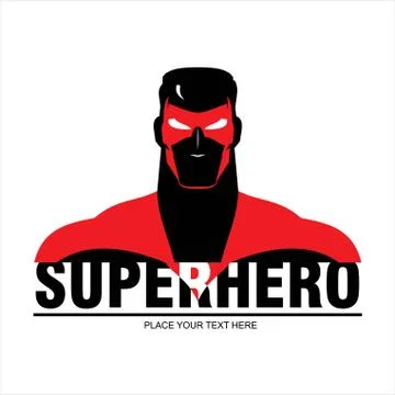 Superhero head Stock Illustration