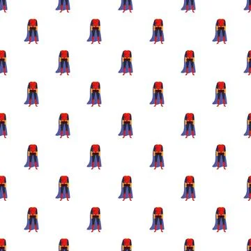 Superhero headless body standing pattern background illustration Illustrazione stock