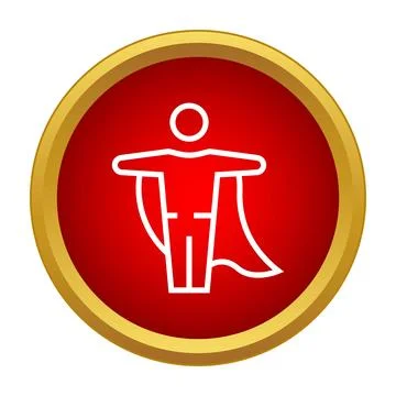 Superhero icon symbolizing power, strength, and leadership Stock Illustration