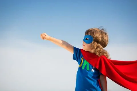 Superhero kid Stock Photos