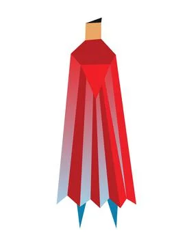 Superhero low poly. Vector polygonal illustration of super hero, origami style Stock Illustration