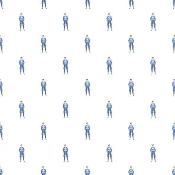 Superhero man standing pattern creating dynamic background イラスト素材