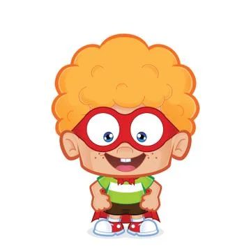 Superhero nerd boy Stock Illustration