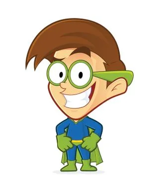 Superhero nerd geek Stock Illustration