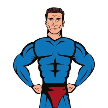 Superhero pop art comic Stock Illustration